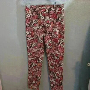 Crazy Larry bright floral pull on pants size 6